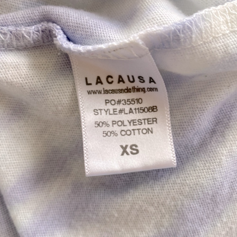 LACAUSA Long Sleeve Crewneck in Lavender Swirl - Picture 9 of 9